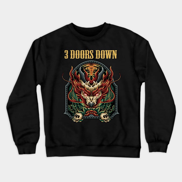 3 DOORS DOWN BAND Crewneck Sweatshirt by rackoto